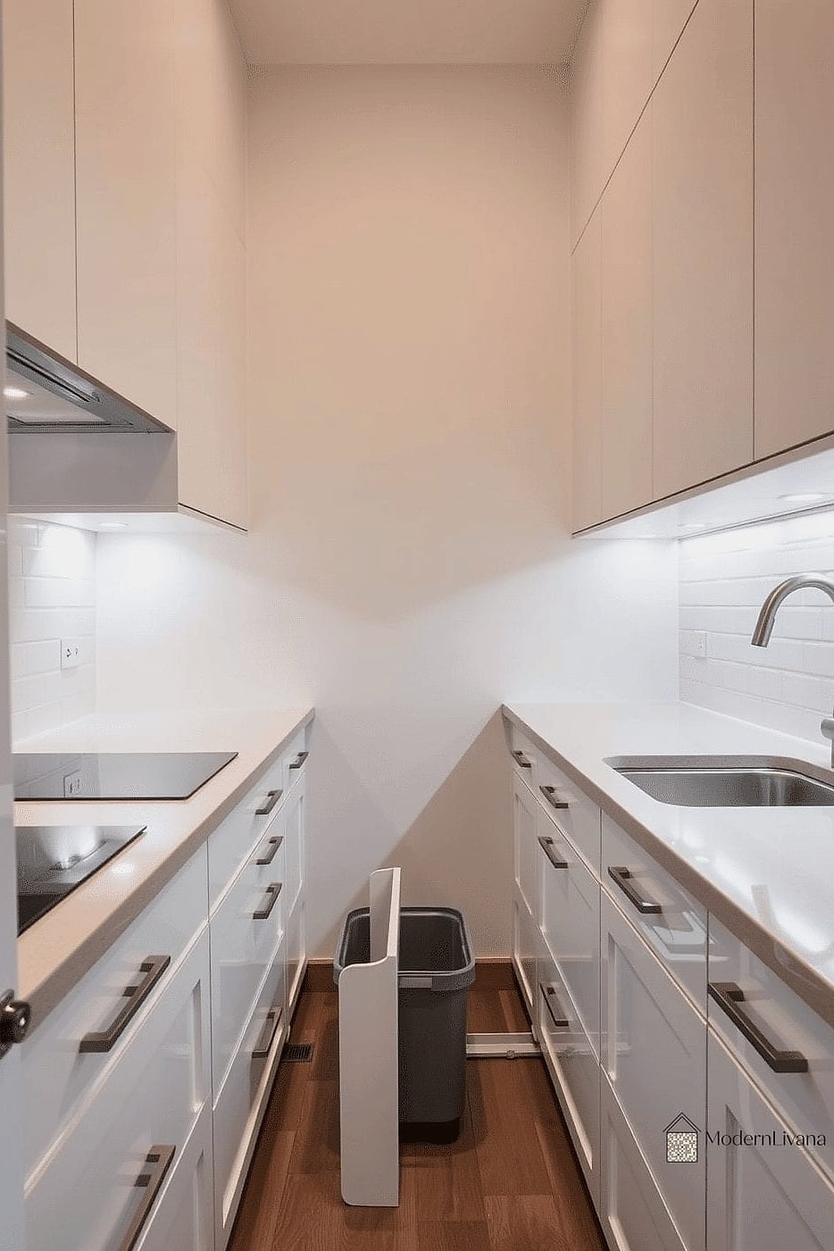 28 Galley Kitchen Ideas Worth Bookmarking Before You Renovate 25 Hidden Trash and Recycling Pull-Outs