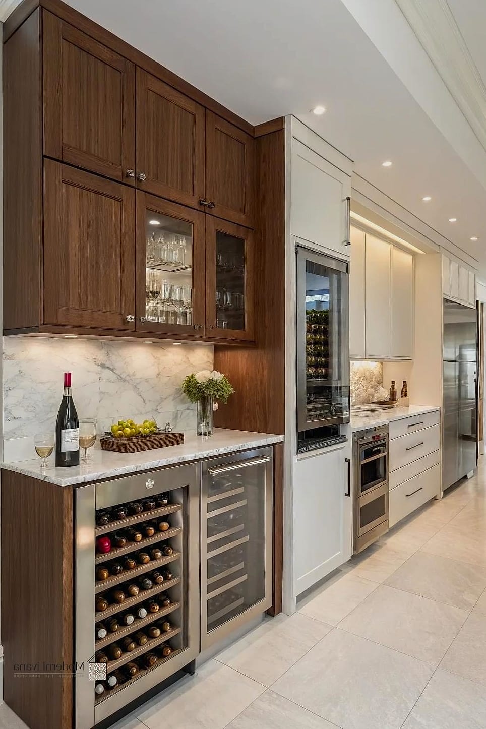 Hidden Wine Cabinet Behind a Pantry Door