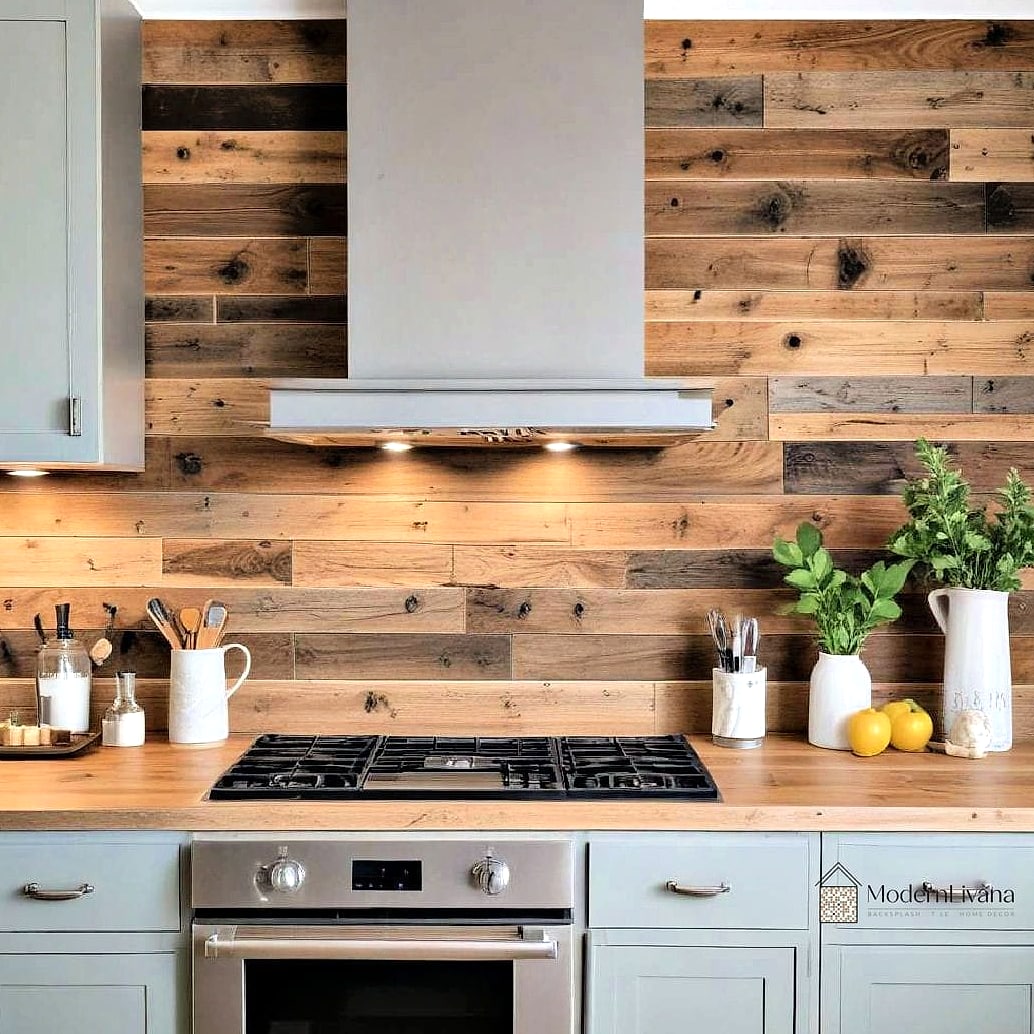 Horizontal Shiplap with a Dark Stain