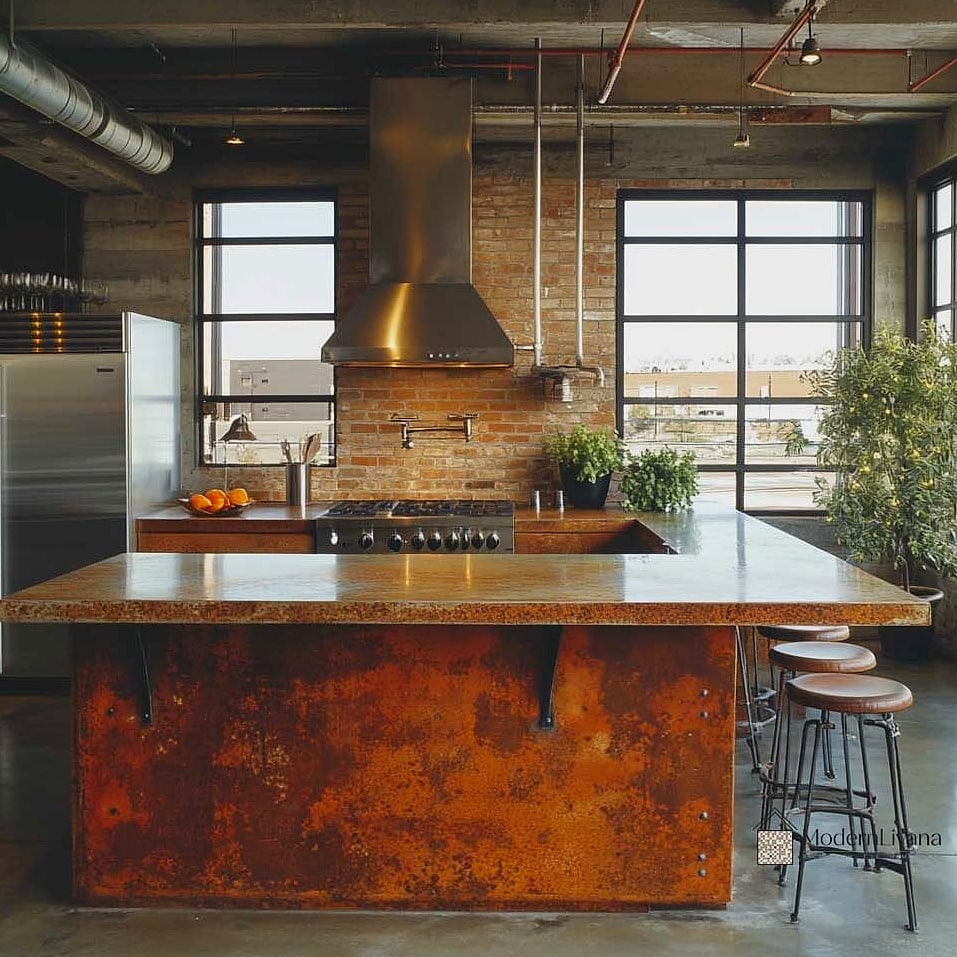 27 Kitchen Island Ideas for Every Home Style and Budget 10 Industrial Metal and Wood Island