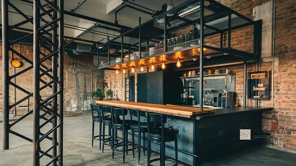 Industrial Style with Metal Shelving