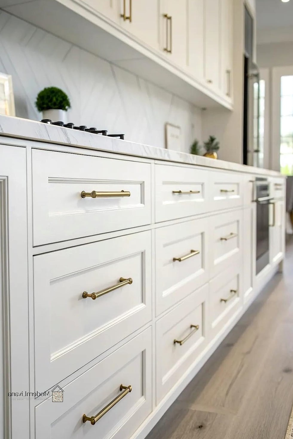 23 White Modern Kitchen Ideas Worth Bookmarking Before You Renovate 21 Integrated Pull-Out Pantry Storage