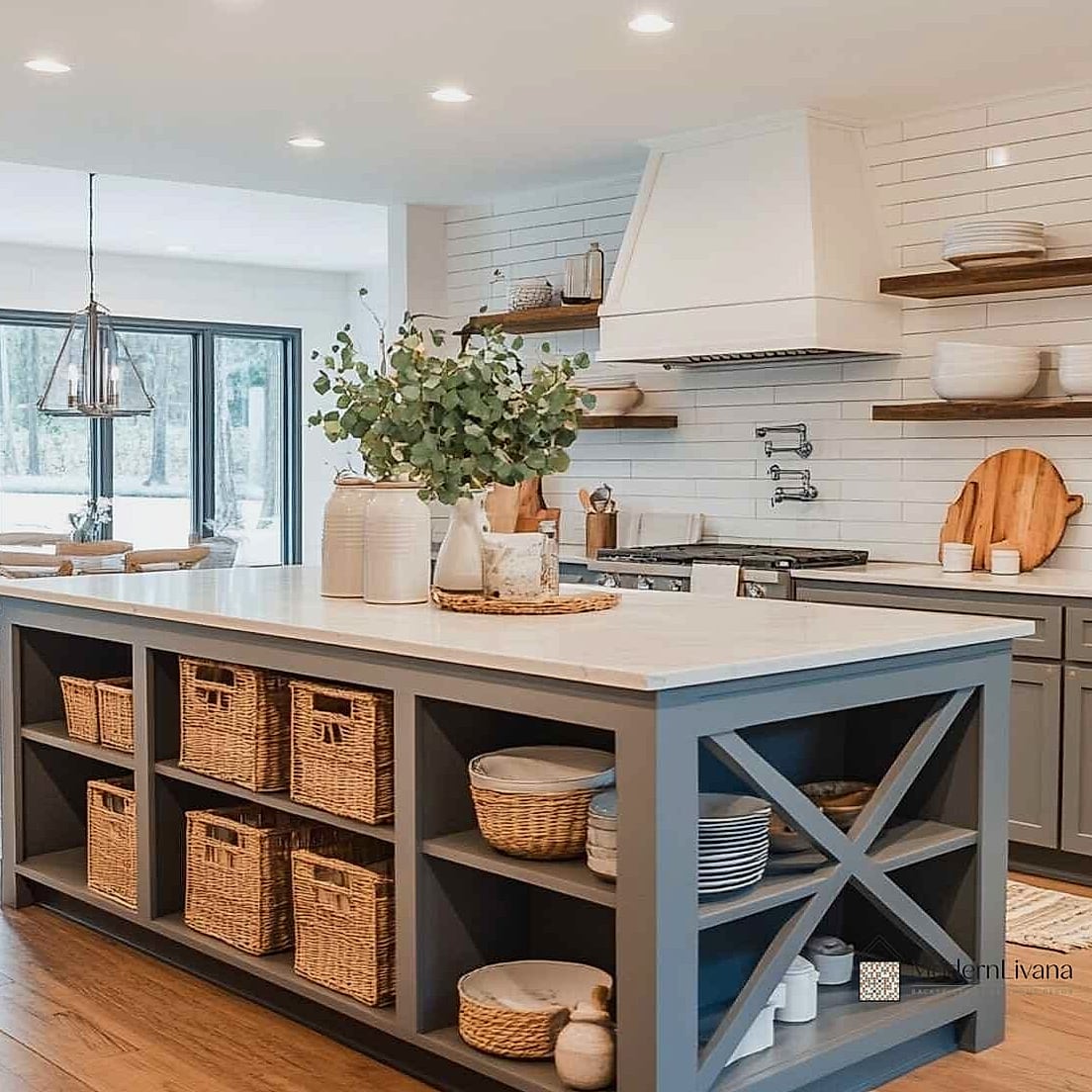 27 Kitchen Island Ideas for Every Home Style and Budget 11 Island with Open Shelving
