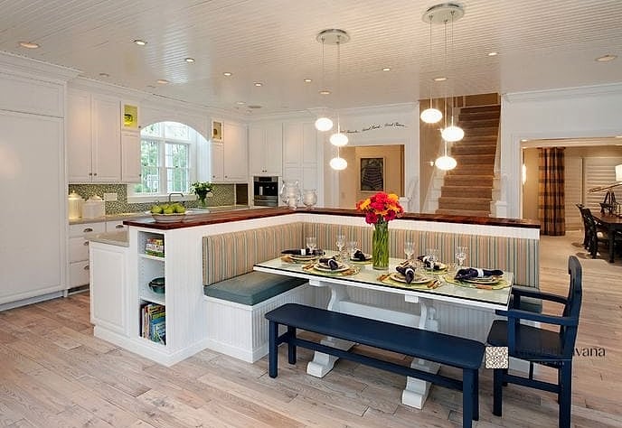 27 Kitchen Island Ideas for Every Home Style and Budget 9 Kitchen Island with Built-In Seating