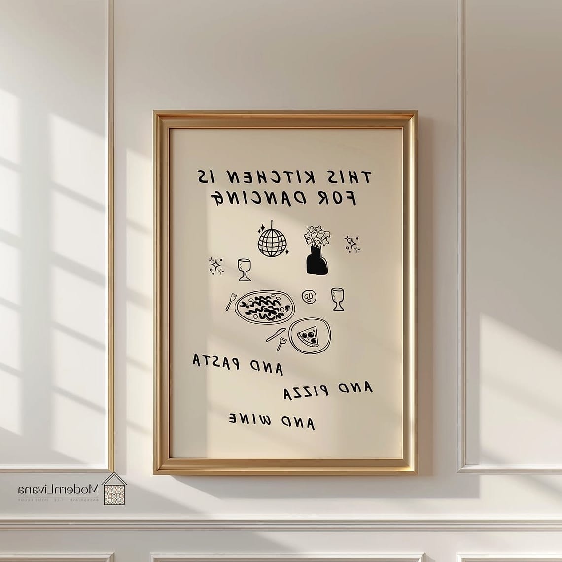 Kitchen-Themed Typography Art