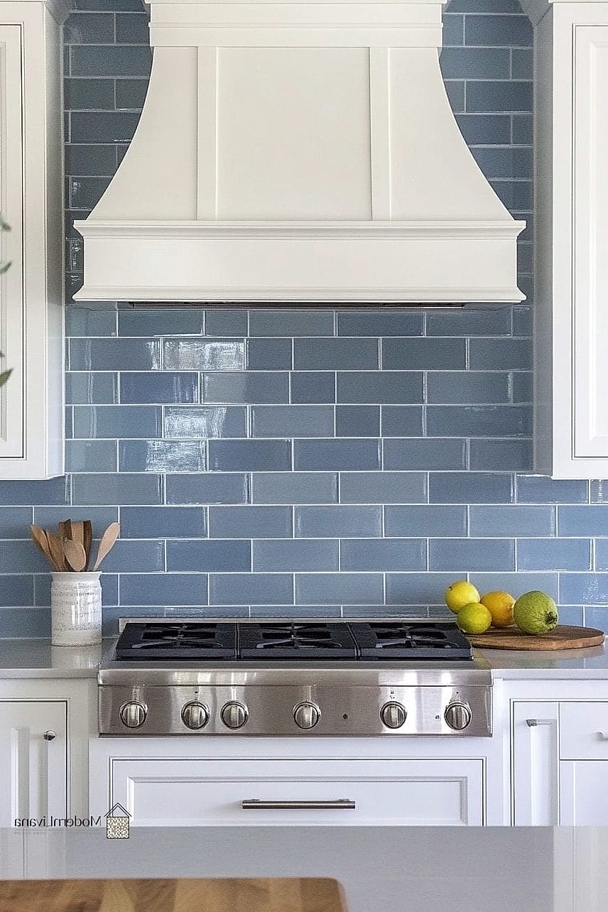 Large Format Blue Porcelain Slab