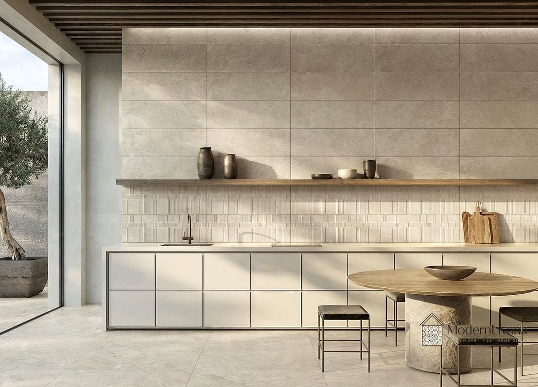 Large Format Tile with Minimal Grout Lines