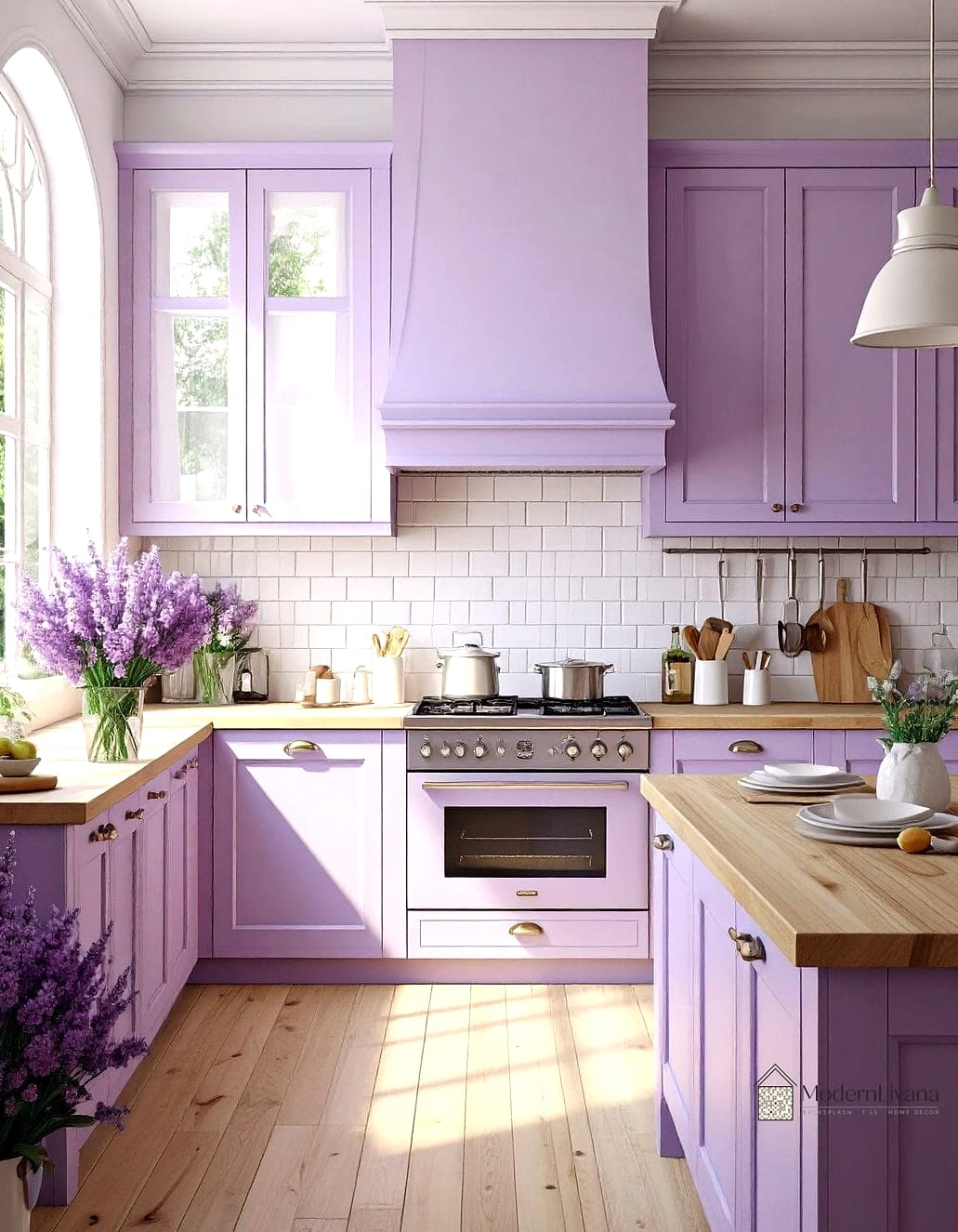 29 Colorful Kitchen Ideas That Look Expensive But Aren't 24 Lavender Kitchen Walls