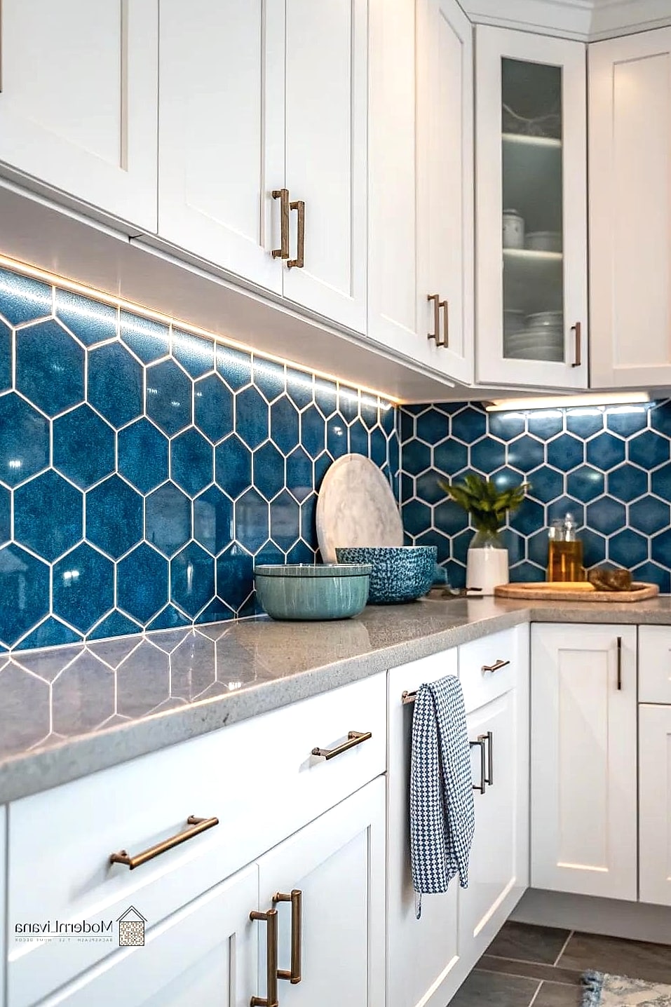 Light Blue Hexagon Tile