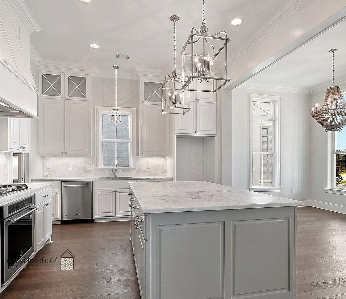 Light Gray Kitchen Island