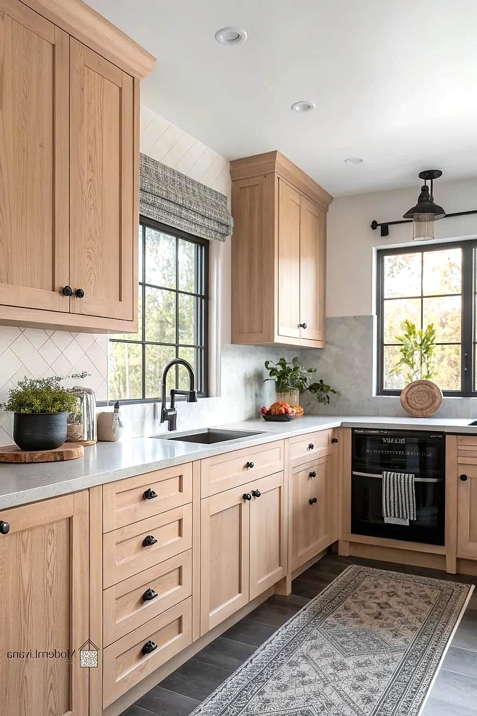 27 Light Wood Kitchen Ideas Worth Bookmarking Before You Renovate 9 Light Wood and Black Fixtures