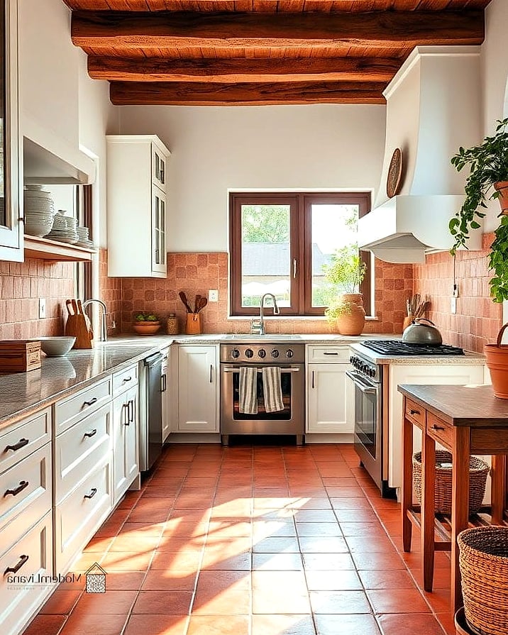 27 Light Wood Kitchen Ideas Worth Bookmarking Before You Renovate 11 Light Wood Kitchen with Terracotta Tile Backsplash