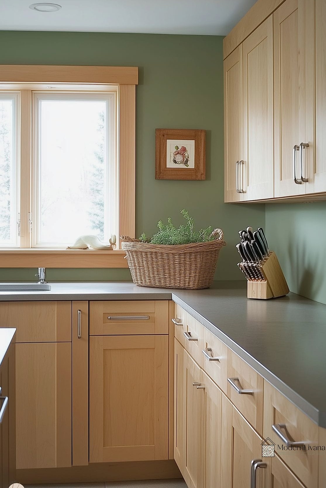 27 Light Wood Kitchen Ideas Worth Bookmarking Before You Renovate 13 Light Wood Cabinets with Green Accents