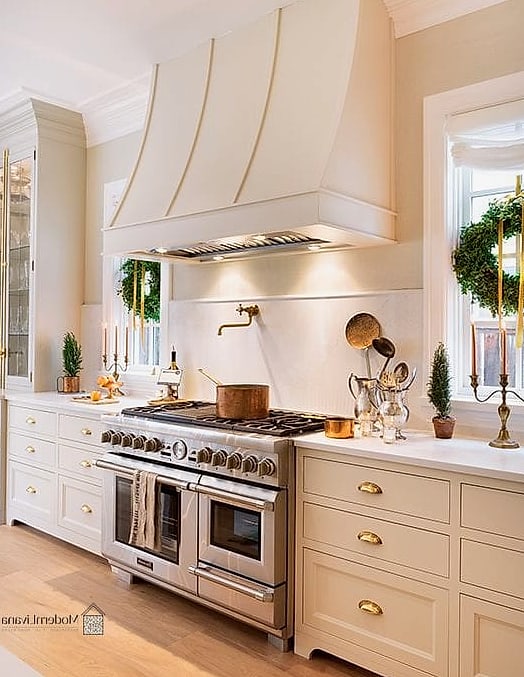 27 Light Wood Kitchen Ideas Worth Bookmarking Before You Renovate 20 Light Wood Kitchen with Statement Range Hood