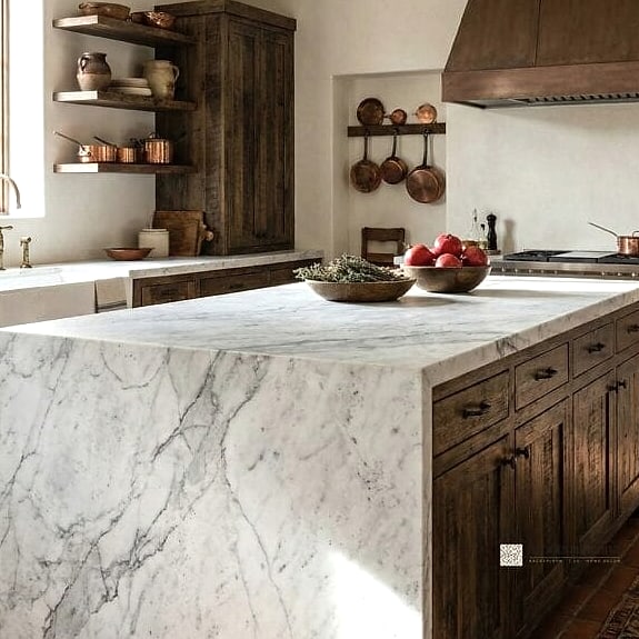 Marble Countertop with Leathered Texture