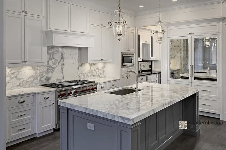 Marble Countertops with Soft Veining