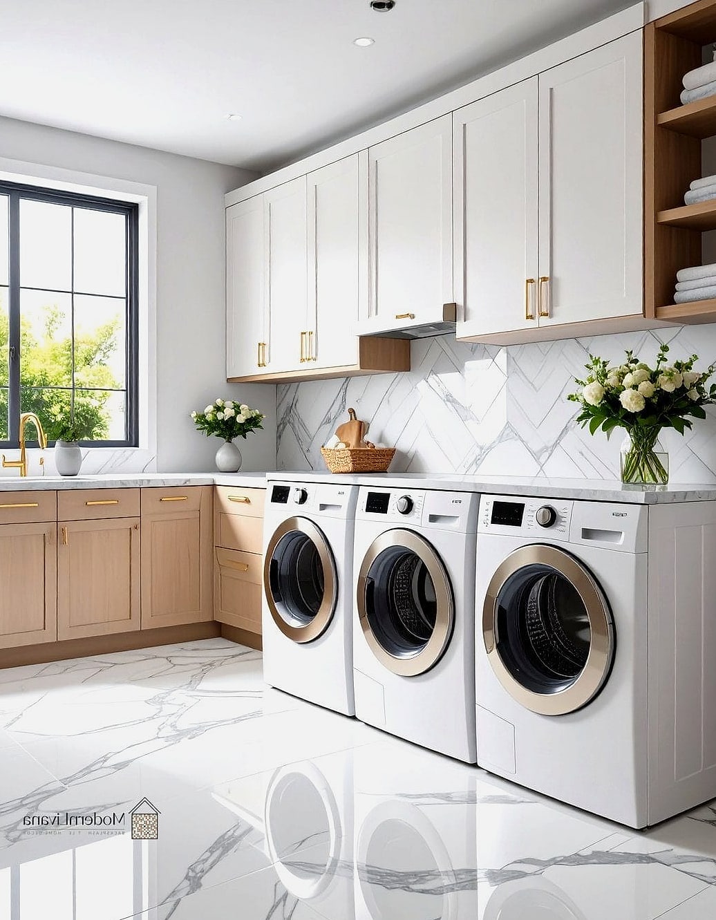 Marble-Look Backsplash