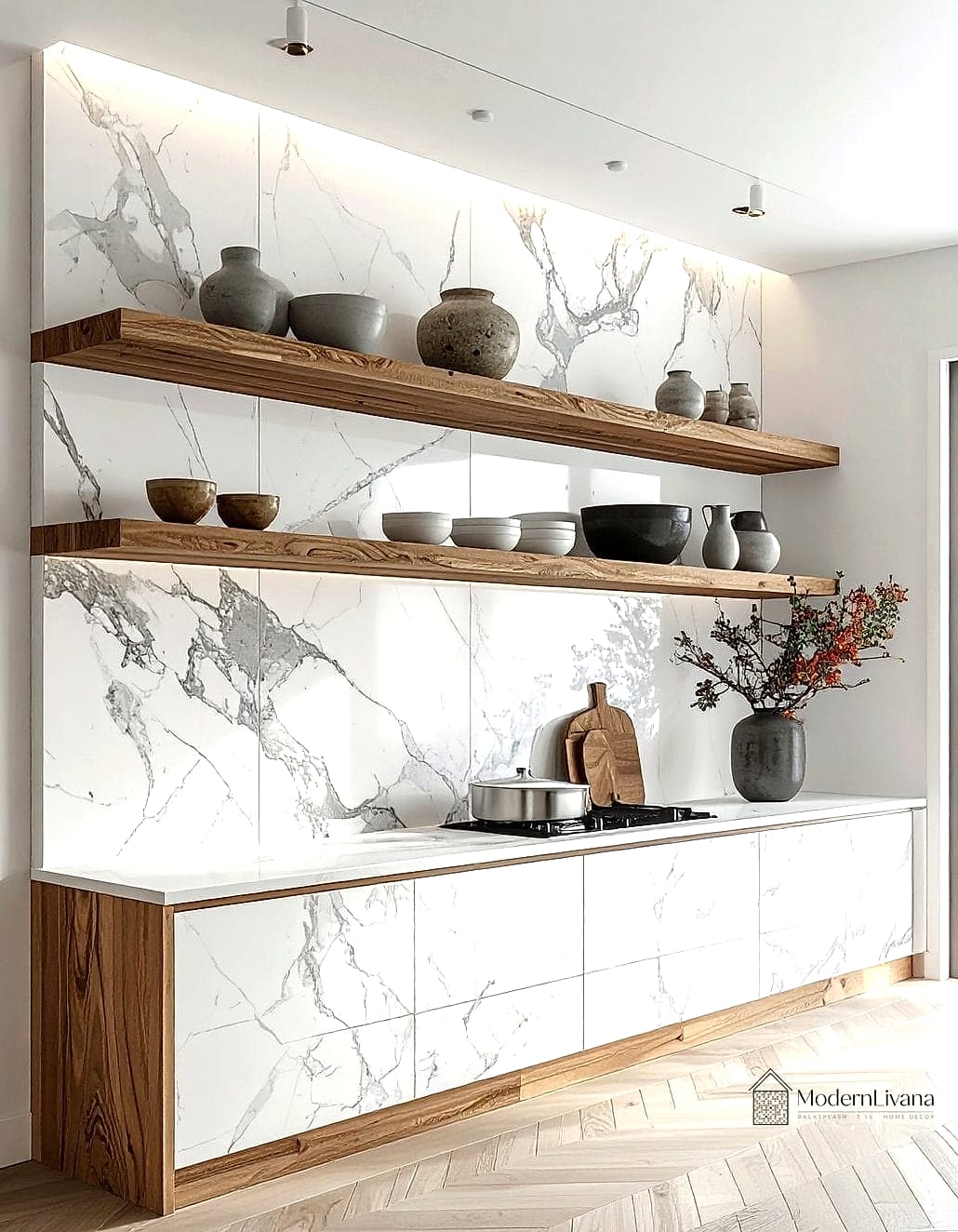Marble Shelving Instead of Wood