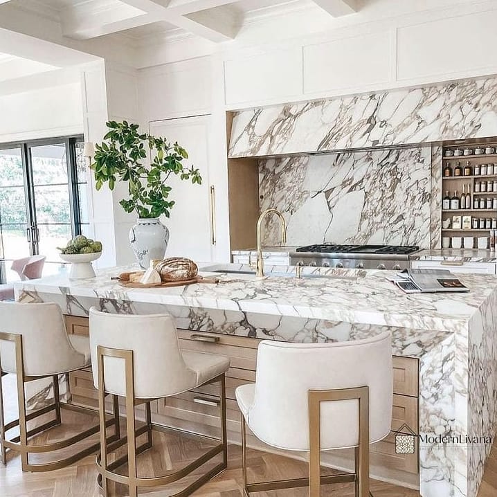 Marble Waterfall Table Extension