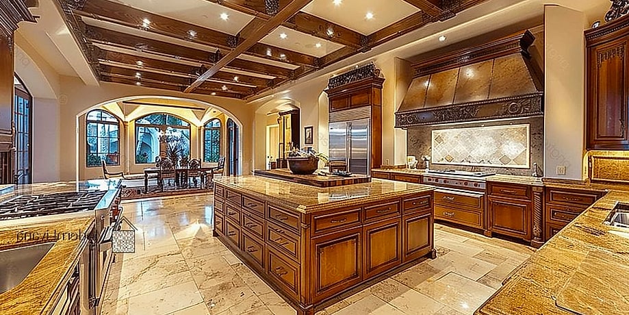 A Massive Island With Built-In Seating