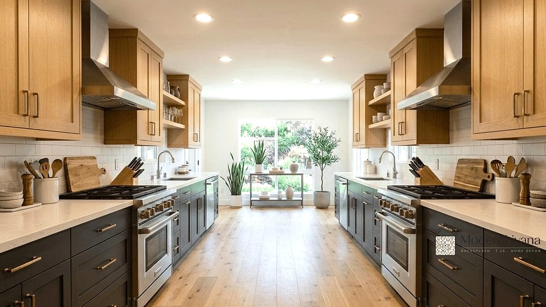 28 Galley Kitchen Ideas Worth Bookmarking Before You Renovate 16 Matching Appliance Panels