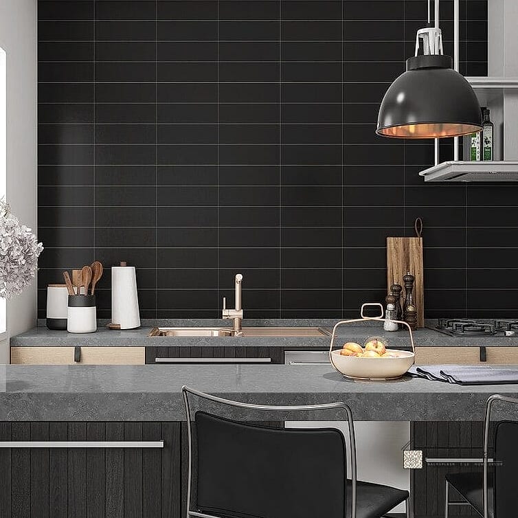 Matte Black Tile for Drama