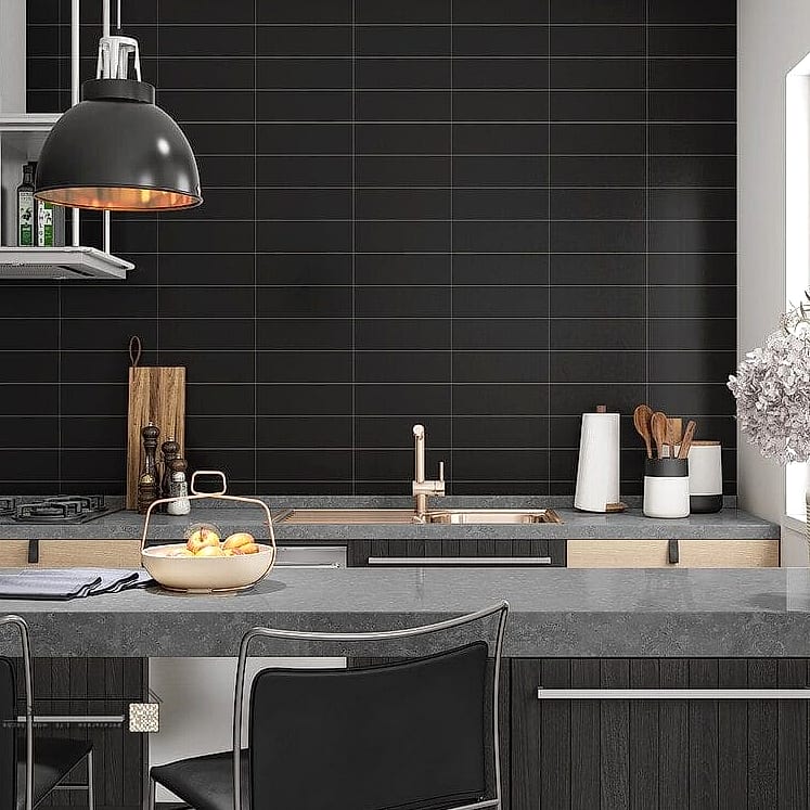 Matte Black Porcelain Slab
