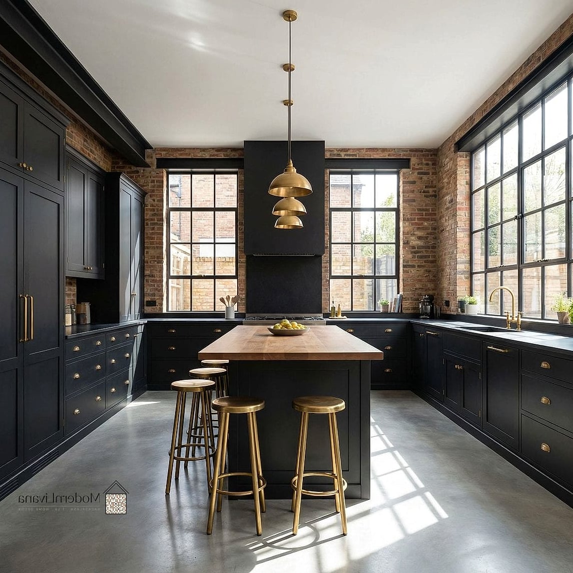 26 Industrial Style Kitchen Ideas From Homes We Absolutely Love 7 Matte Black Hardware