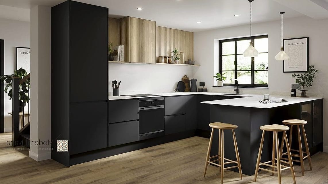 Matte Black Fixtures Throughout