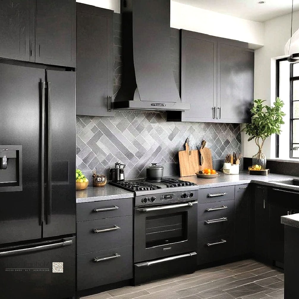 26 Kitchen with Stainless Steel Appliances Cool Ideas You Haven't Seen Before 3 Matte Black Hardware for Contrast