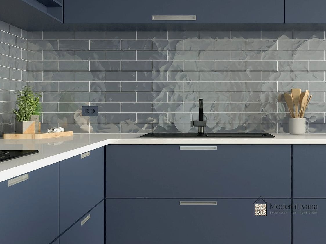 Matte Blue Subway Tile