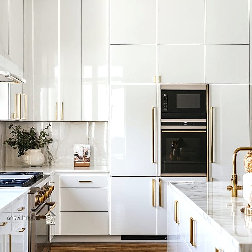 28 Hardware for White Cabinets Ideas That Will Change How You See Your Home 22 Matte Gold for a Softer Alternative to Brass