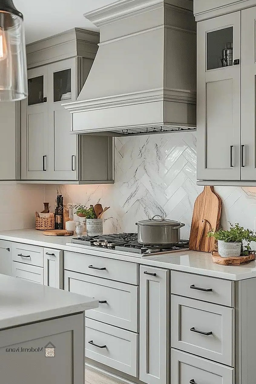 Matte Gray Cabinets