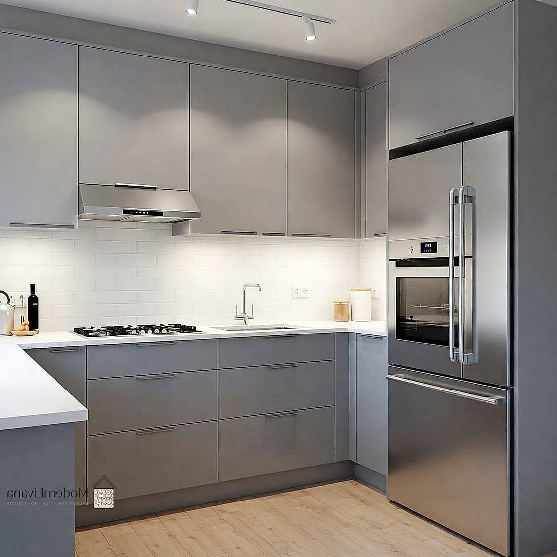 Matte Gray Cabinets Instead of Glossy