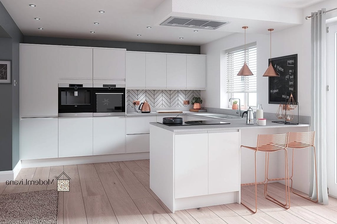 Matte White Cabinets