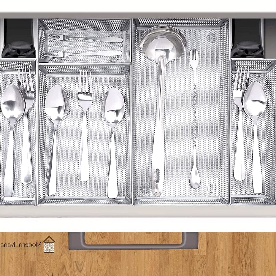 27 Metal Kitchen Ideas to Inspire Your Next Renovation 17 Metal Drawer Organizers