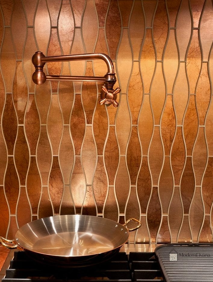 27 Metal Kitchen Ideas to Inspire Your Next Renovation 19 Metal Wall Tile Accents