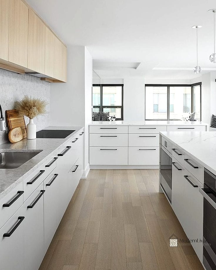 25 Flat Panel Kitchen Ideas That Will Transform Your Space 16 Minimalist Flat Panel Kitchen with No Hardware Visible