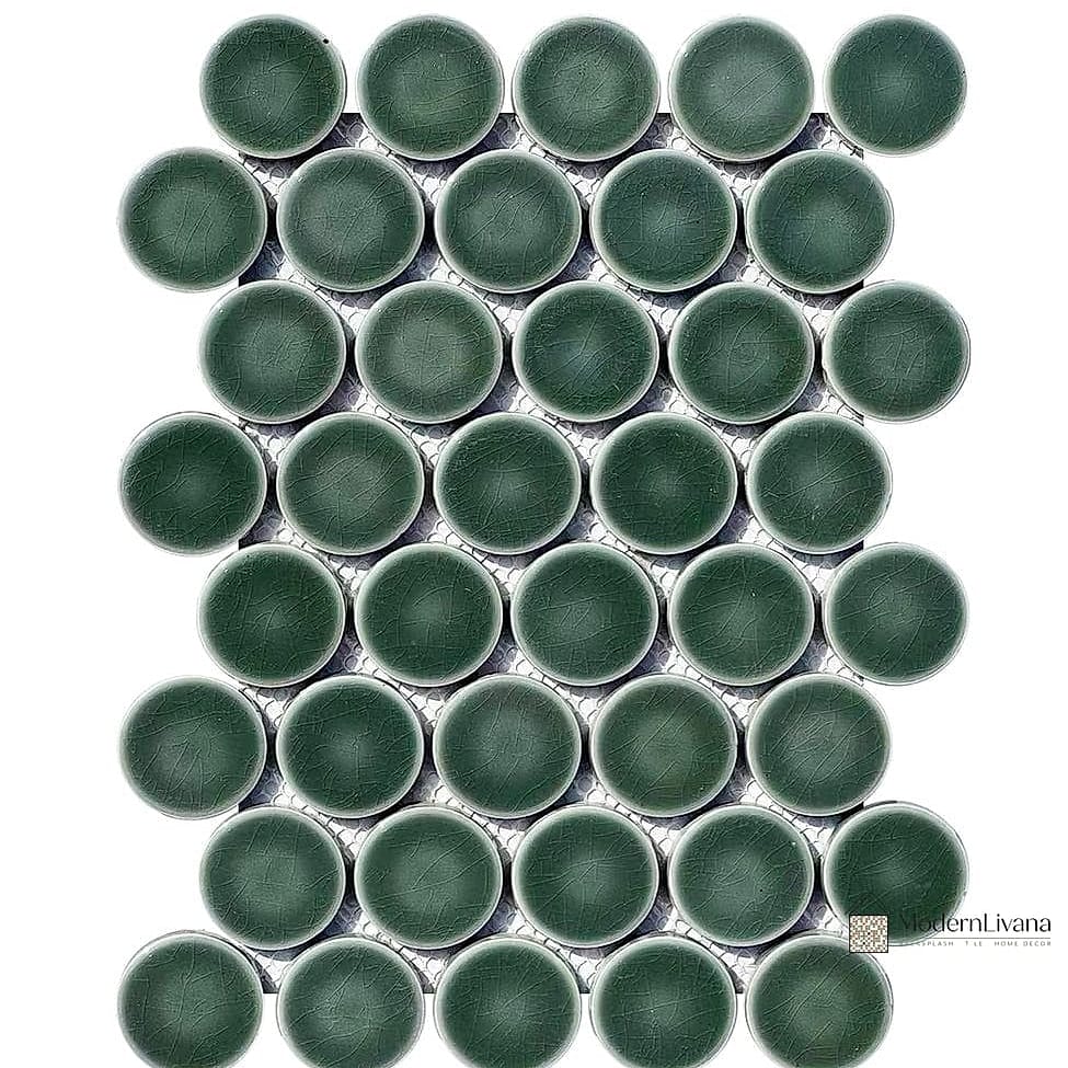 29 Green Tile Ideas That Look Expensive But Aren't 6 Mint Green Penny Tile Bathroom Floor