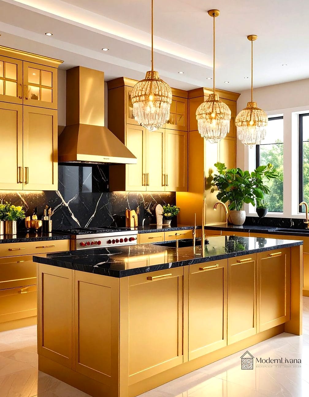 30 Small Kitchen Ideas We Can't Stop Pinning 19 A Mirrored or Metallic Backsplash