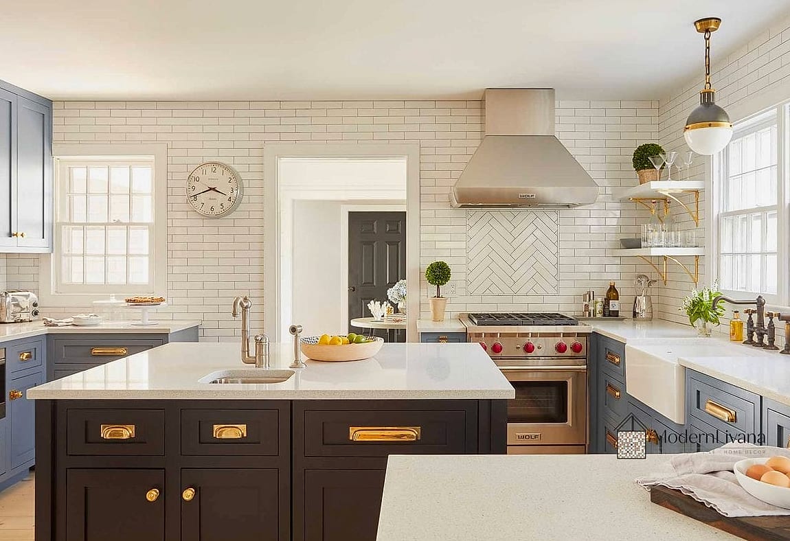 30 Kitchen Cabinet Ideas That Are Absolutely Worth It 30 Mixed Metal Hardware Across Cabinets