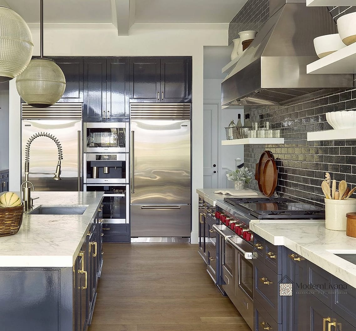 22 Luxury Modern Kitchen Ideas That Prove This Trend Is Here to Stay 18 Mixed Metal Finishes