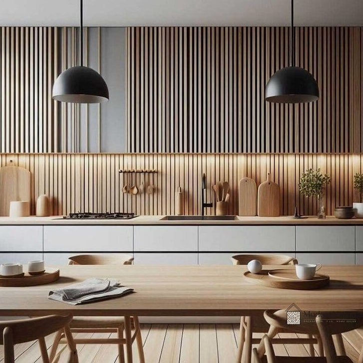 Modern Minimalist Wood Panel Wall
