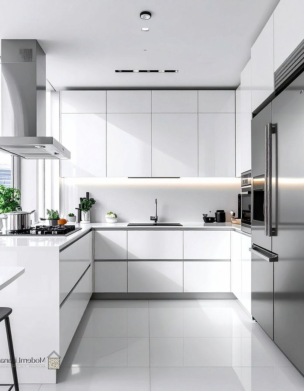 Go Monochrome with a Stainless and White Palette