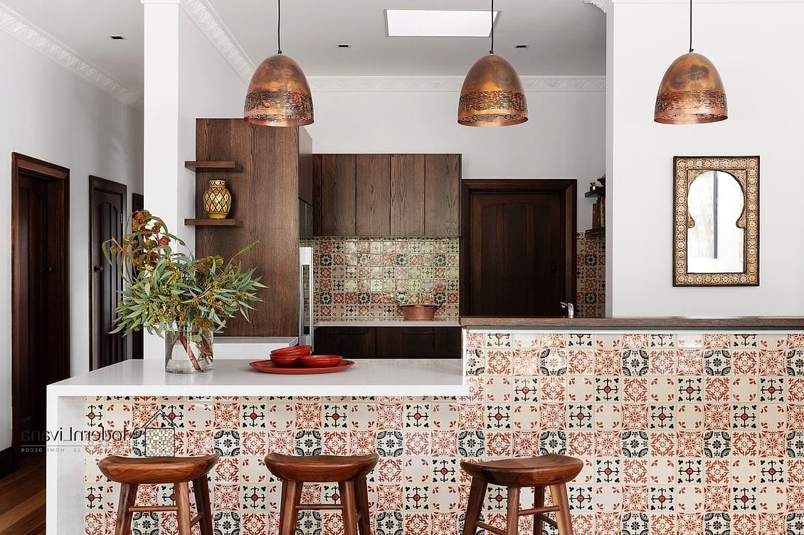 Moroccan-Inspired Patterned Tile