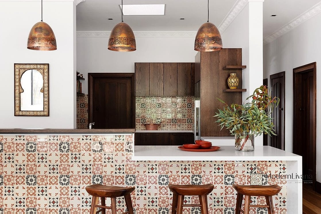 Moroccan-Inspired Patterned Tile