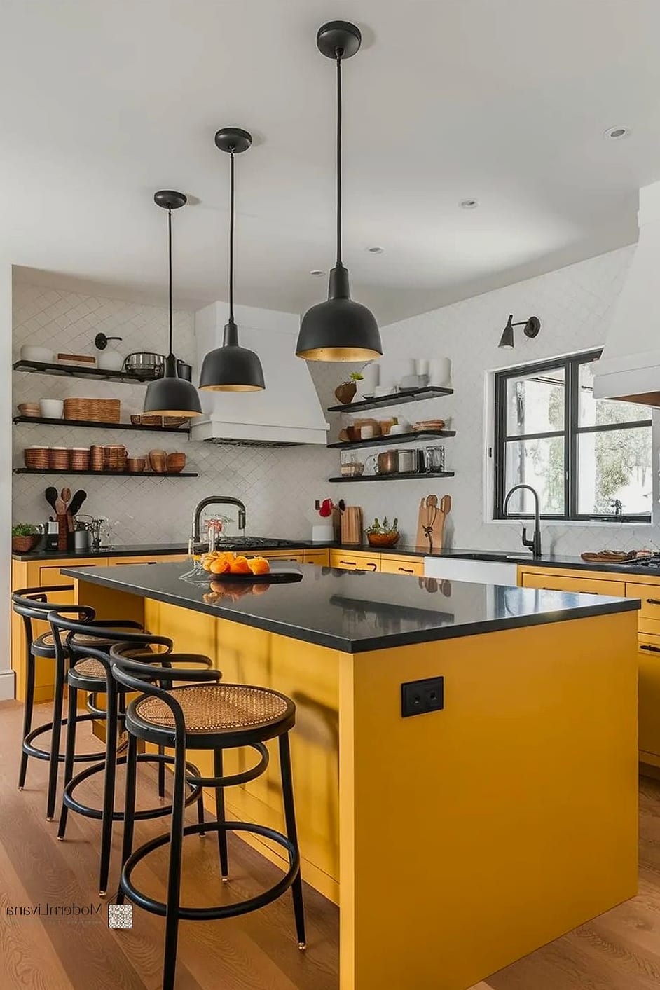 30 Yellow Kitchen Ideas to Show Your Contractor 3 Mustard Yellow Island