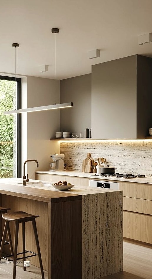 27 Minimalist Kitchen Ideas You Haven't Seen Before 23 Muted, Earthy Green Cabinetry Instead of White or Gray