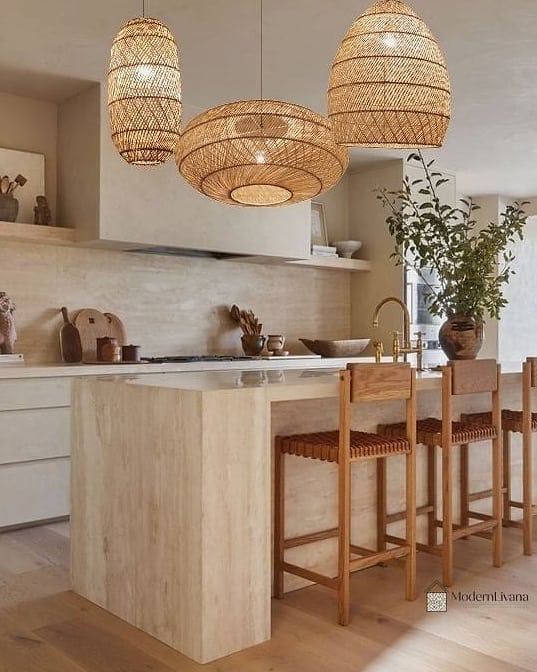 Natural Rattan or Cane Ceiling Panels