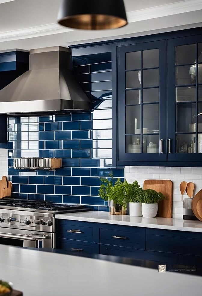 Navy Blue Ceramic Tile